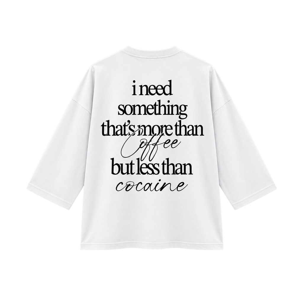 More than coffee long sleeve oversized T-shirt - back