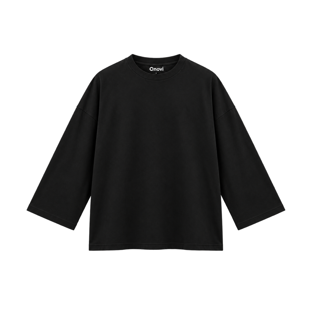 Mountain night long sleeve oversized T-shirt - front